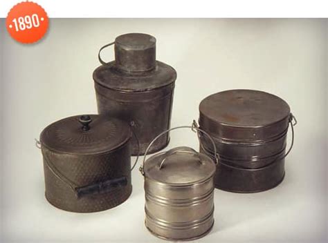 metal lunch box 1890|history of the metal lunch box.